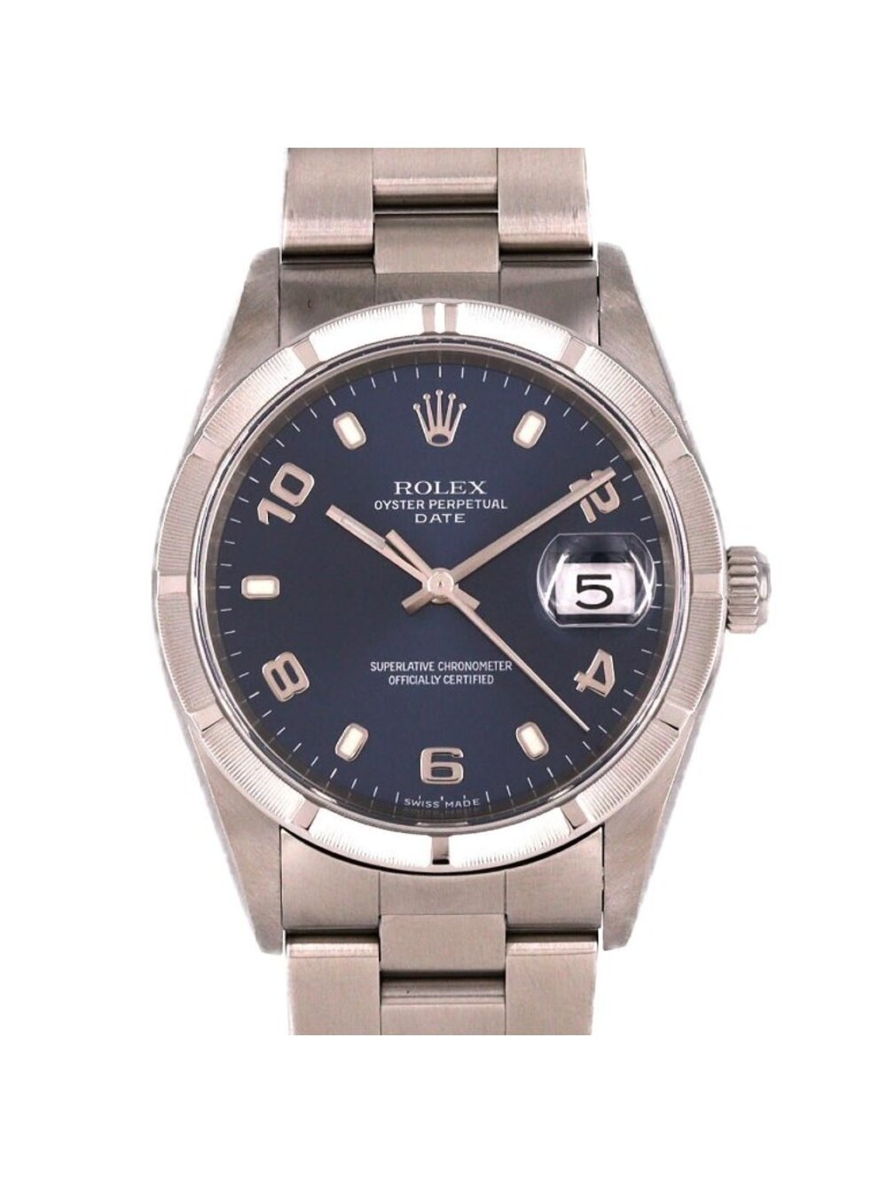 Rolex Oyster Perpetual Date SS Automatic Winding Number Watch